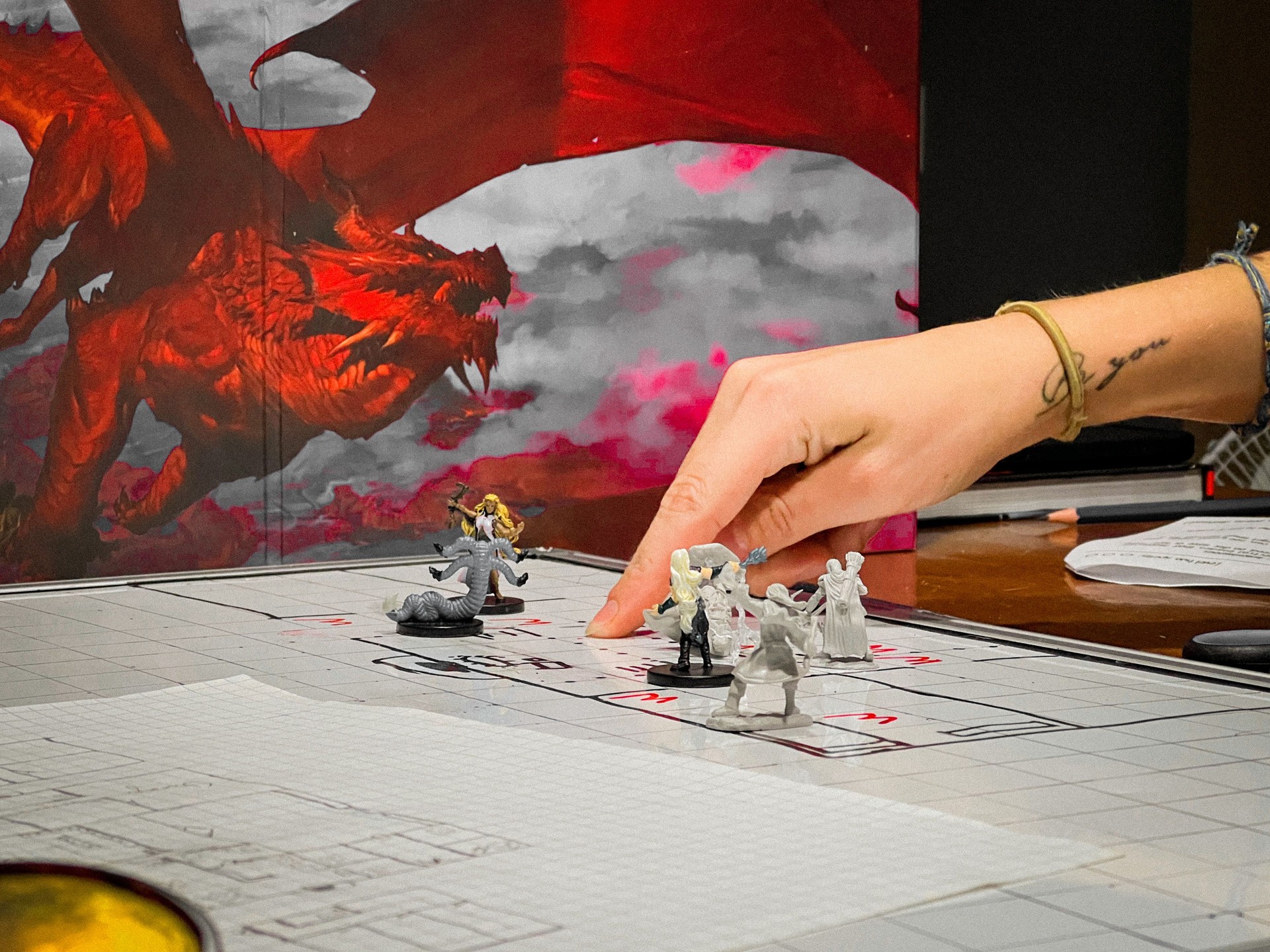 Dungeons and dragons role playing board game with friends